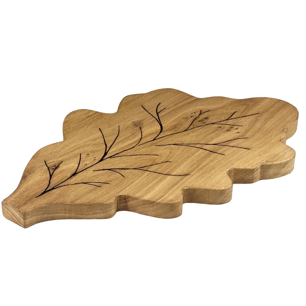 Oak Leaf Framed Oak Serving Board