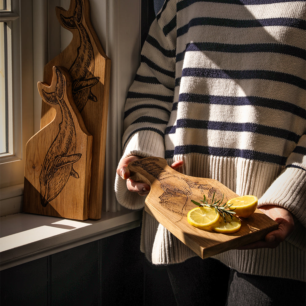 Lobster Framed Oak Serving Board - Small
