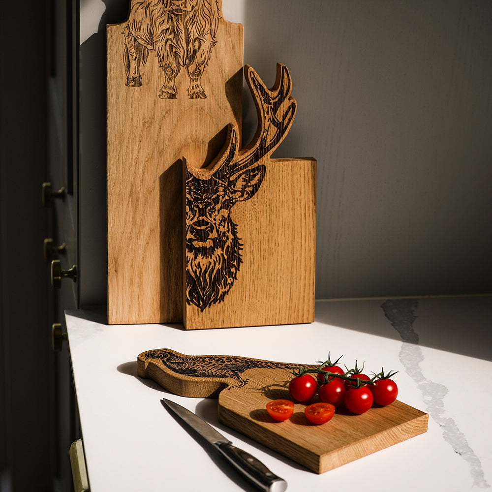 Pheasant Framed Oak Serving Board - Small