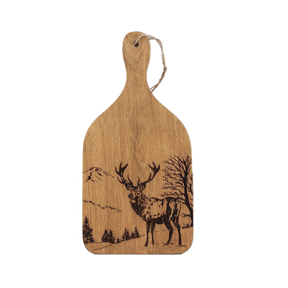 Scenic Stag Small Oak Hanging Paddle