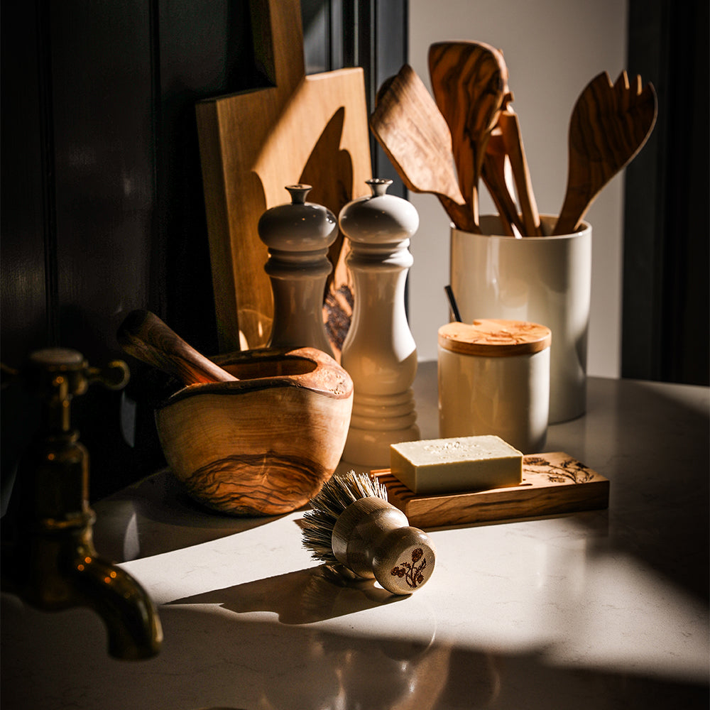 Thistle Trio Bamboo Pot Brush