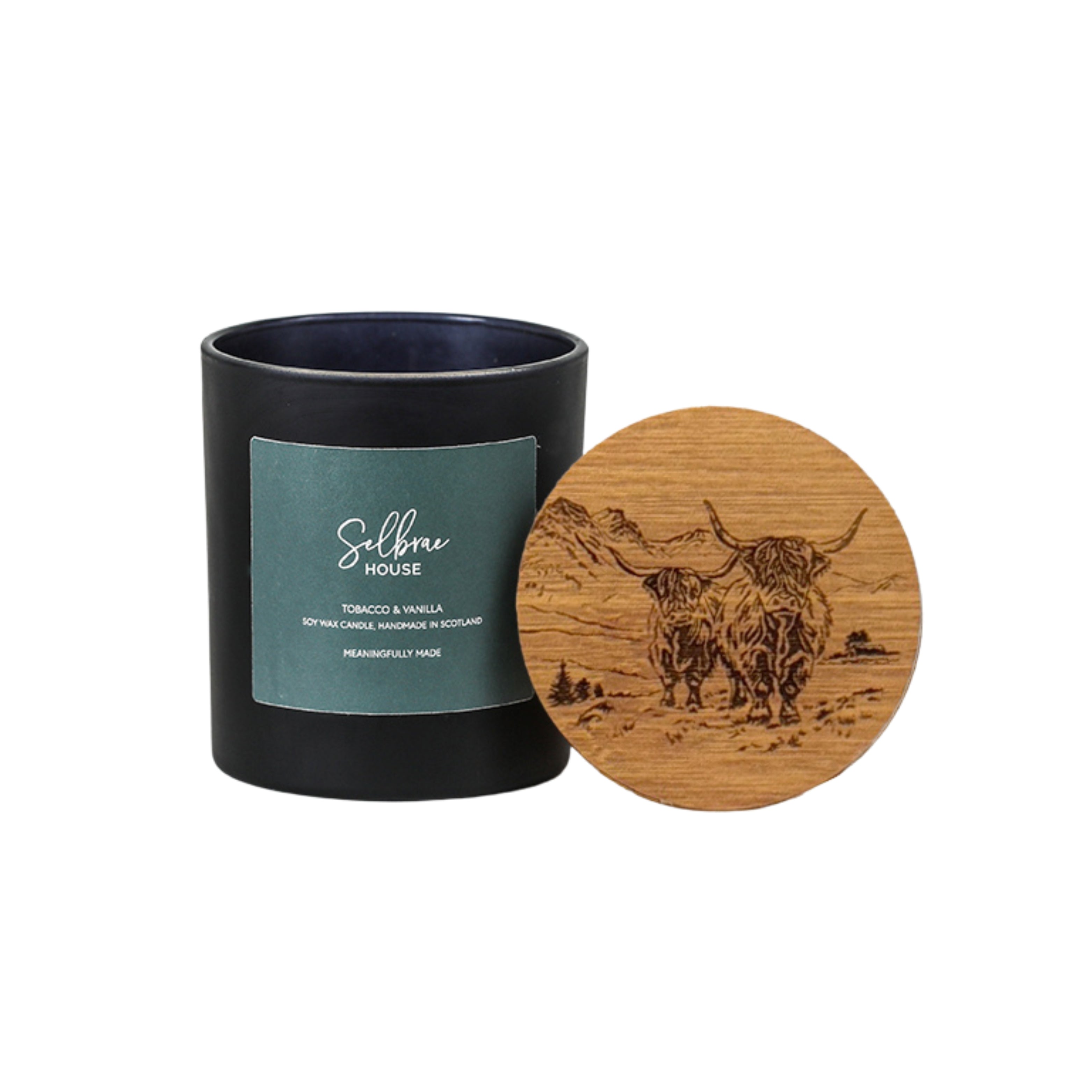 Scenic Highland Cow Tobacco & Vanilla Candle