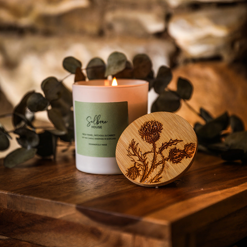 Thistle Trio Fresh Fennel, Patchouli & Carrot Candle