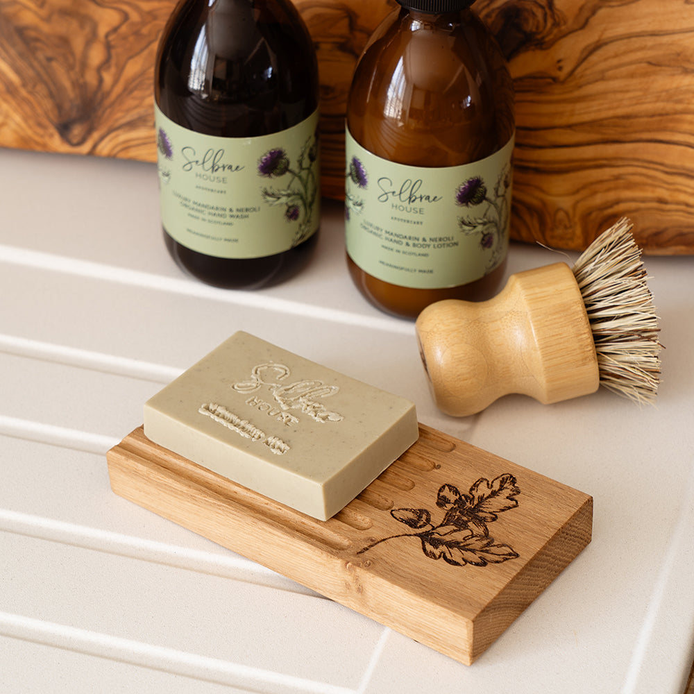 Autumn Acorns Oak Soap Dish & Soap Set