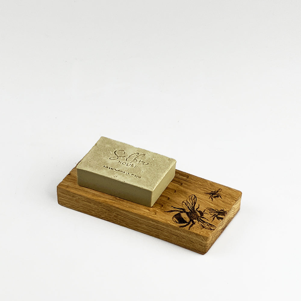 Bee Oak Soap Dish & Soap Set