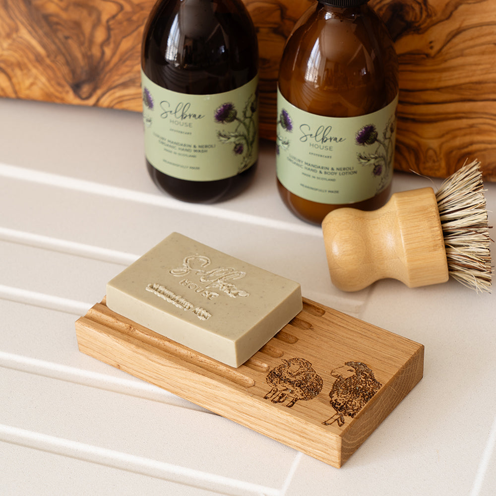 Sheep Oak Soap Dish & Soap Set