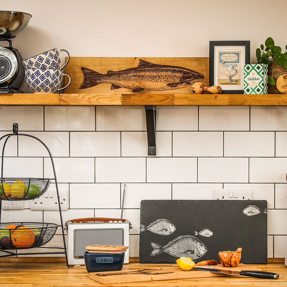 Salmon Oak Serving Platter