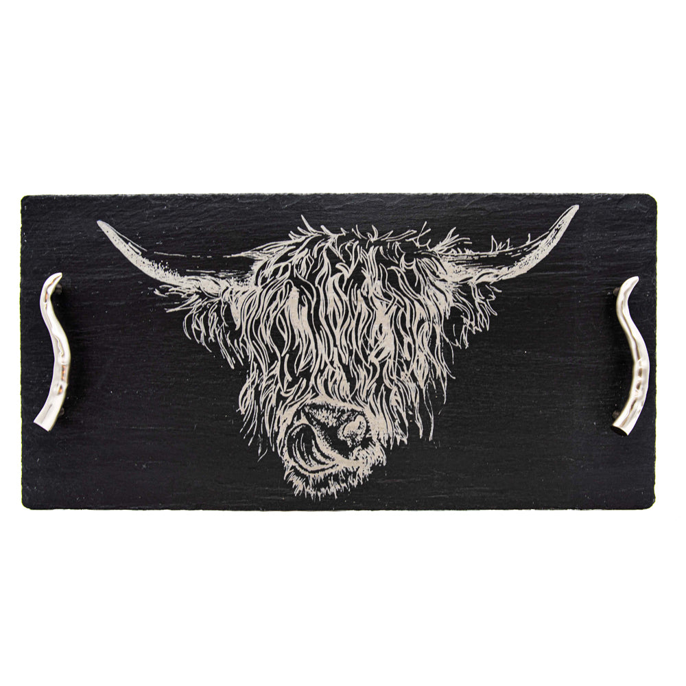 Highland Cow Slate Serving Tray - Large