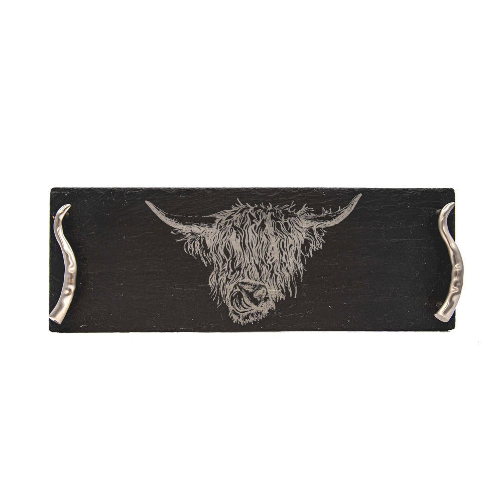 Highland Cow Slate Serving Tray - Small