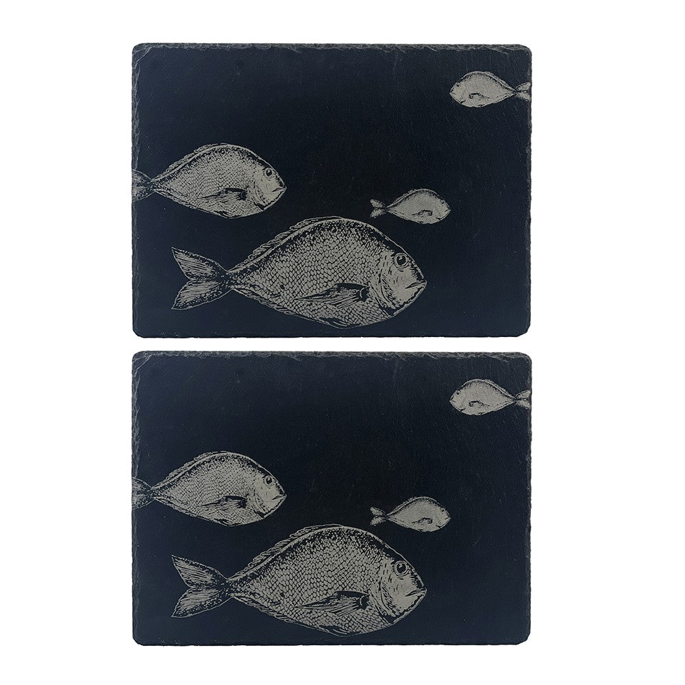 Fish Repeat Slate Place Mats - Set of 2