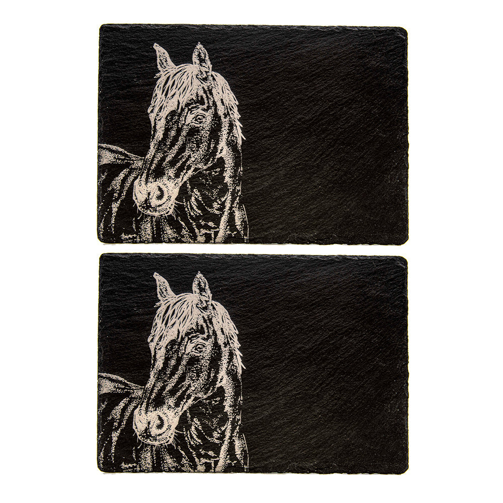 Horse Portrait Slate Place Mats - Set of 2