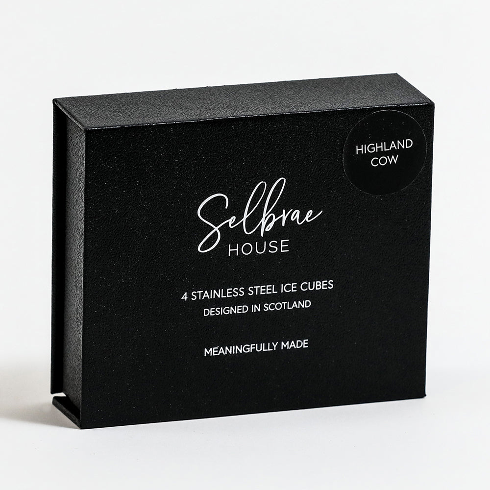 Highland Cow Stainless Steel Ice Cubes - Set of 4