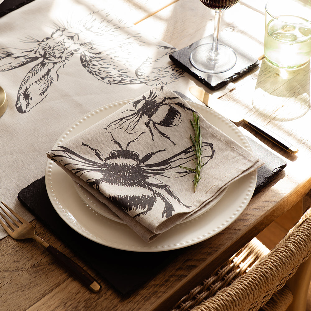 Bee Linen Napkins - Set of 2
