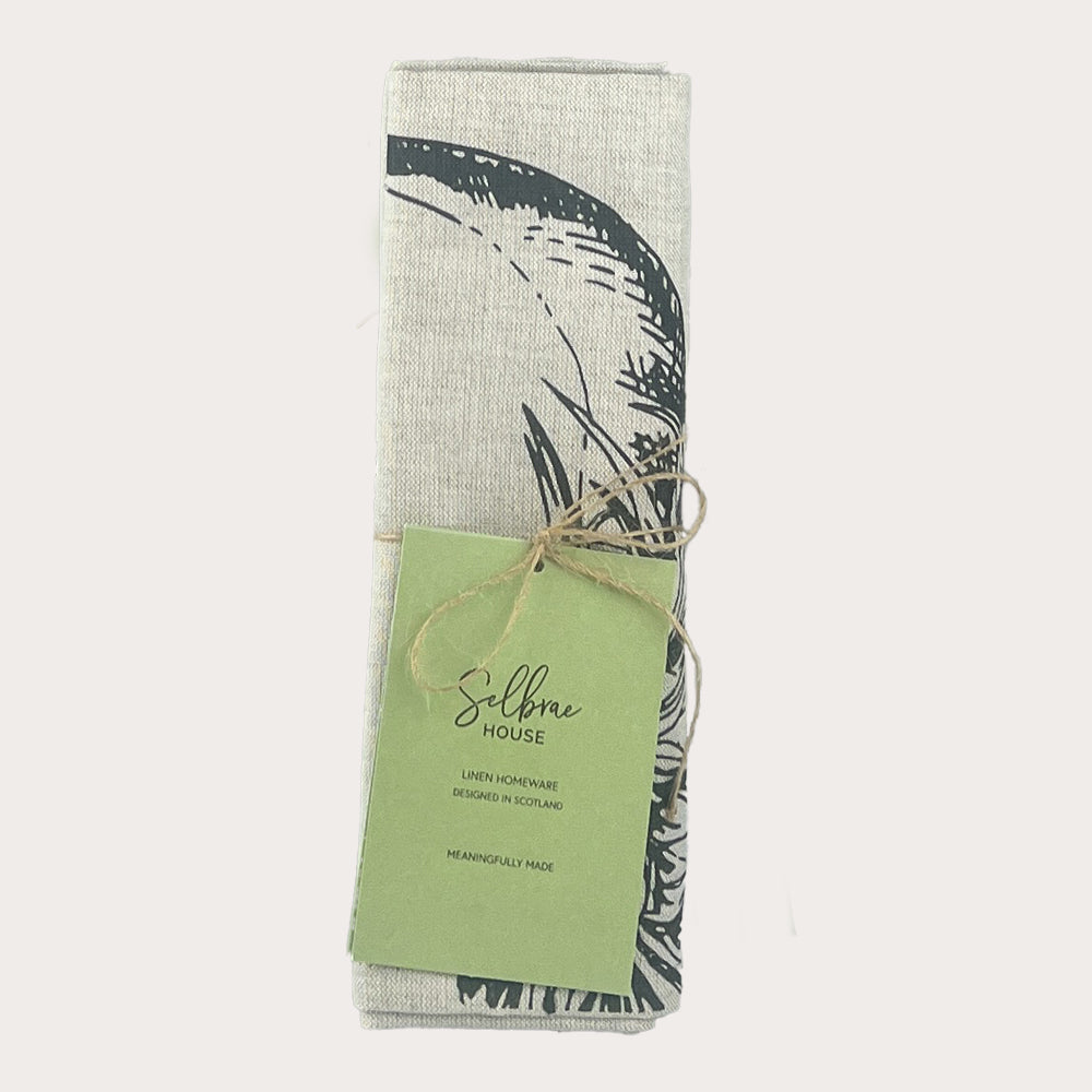 Highland Cow Linen Napkins - Set of 2