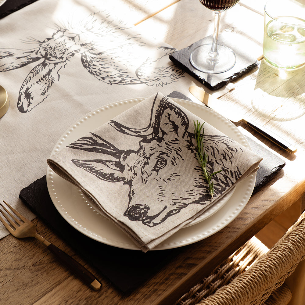 Stag Linen Napkins - Set of 2