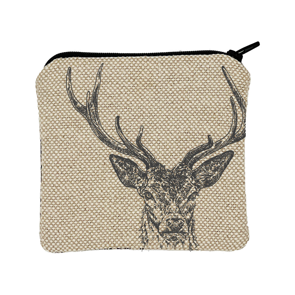 Stag Linen Penny Purse