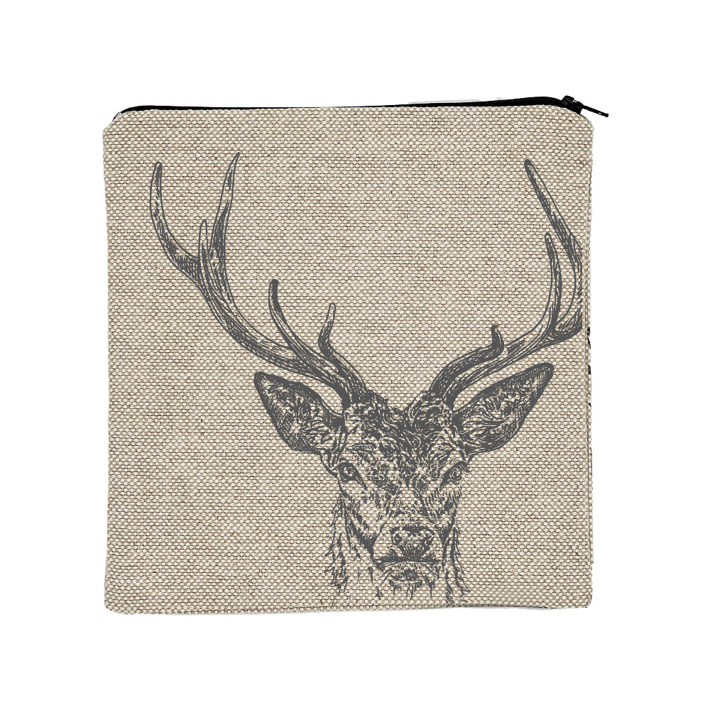 Stag Linen Cosmetic Pouch - Small