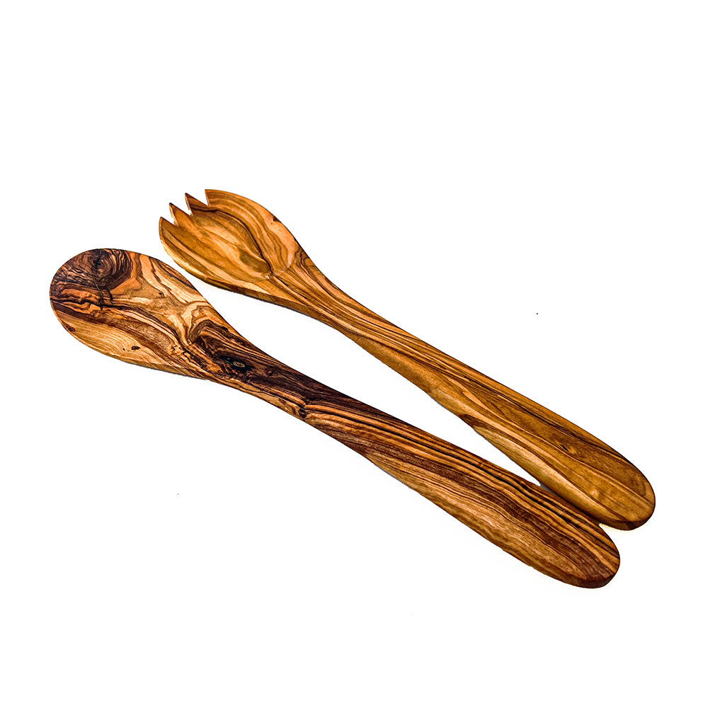 Olive Wood Salad Server Set
