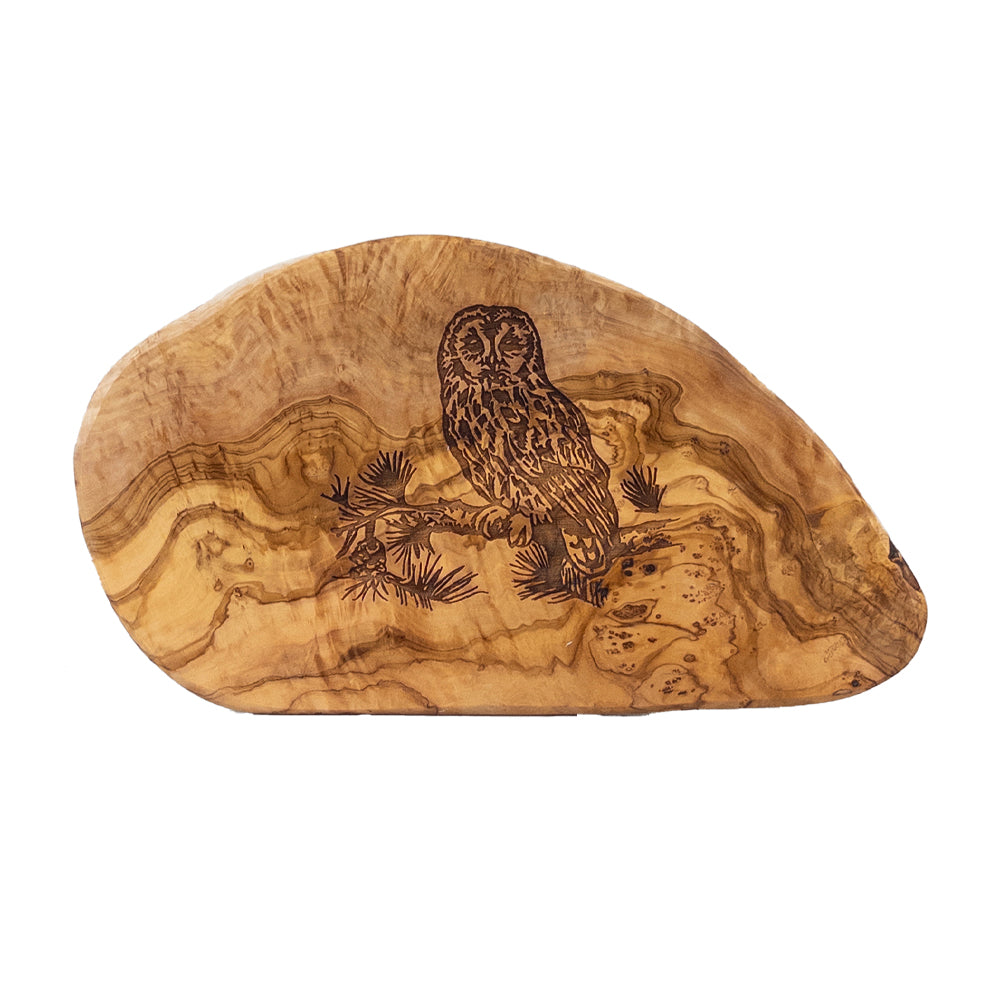 Tawny Owl Olive Wood  Chopping Board 35cm