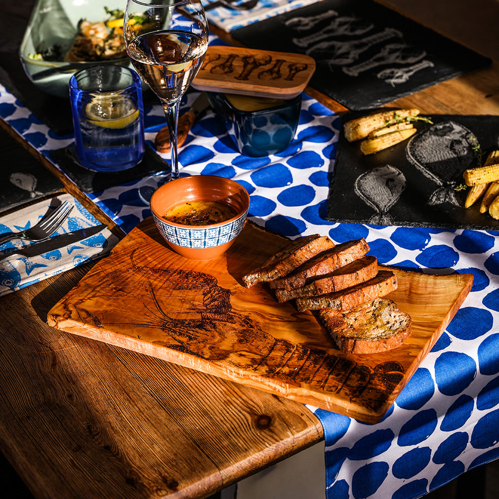 Lobster Olive Wood Rustic Chopping Board