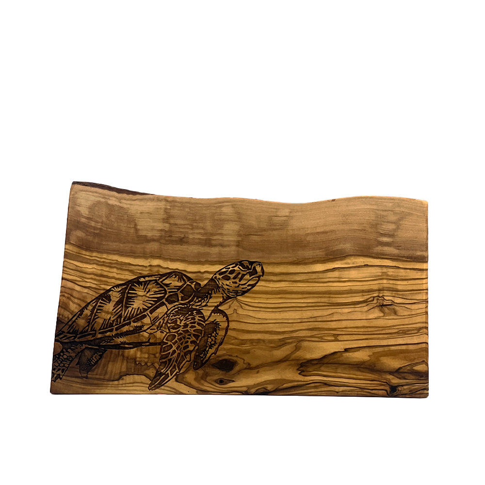 Turtle Olive Wood Rustic Chopping Board