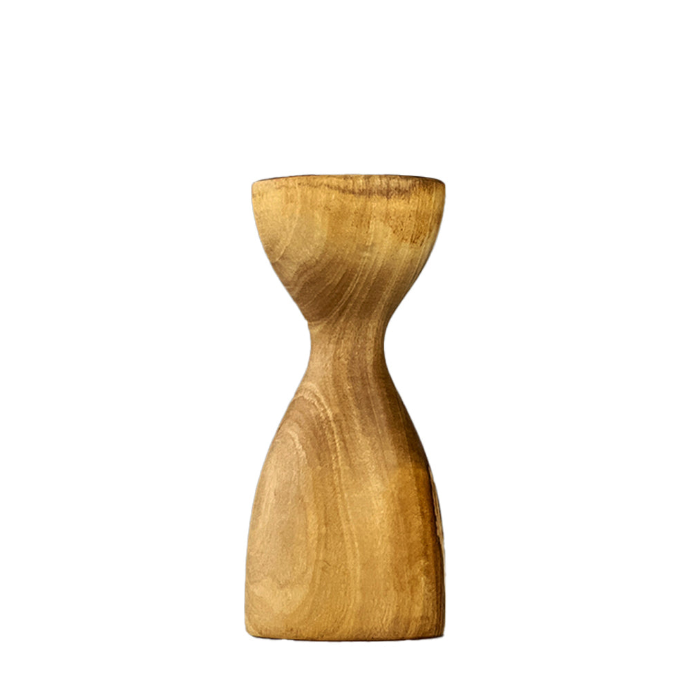 Olive Wood Candlestick Holder - Medium