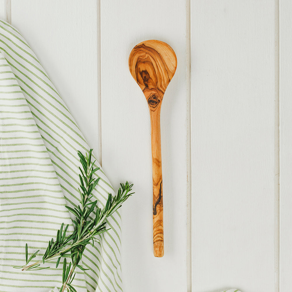 Olive Wood Round Spoon