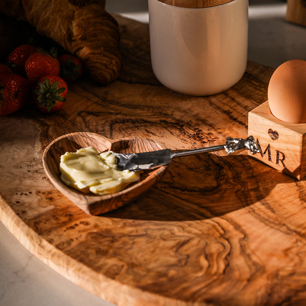 Olive Wood Heart Dish - Small