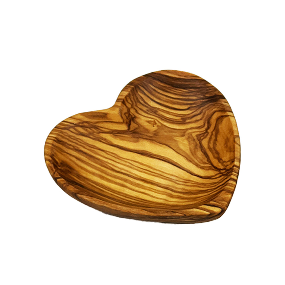 Olive Wood Heart Dish - Small