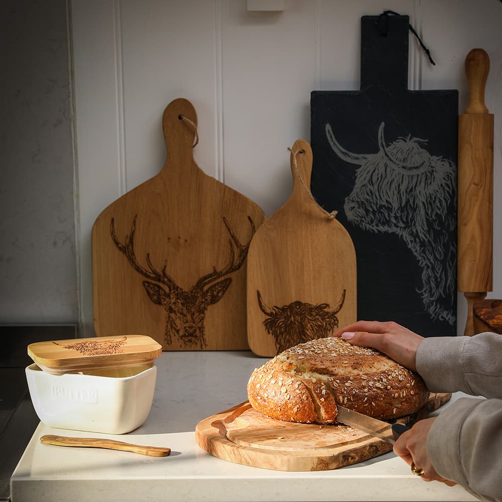 Olive Wood Carving Board (With Groove)