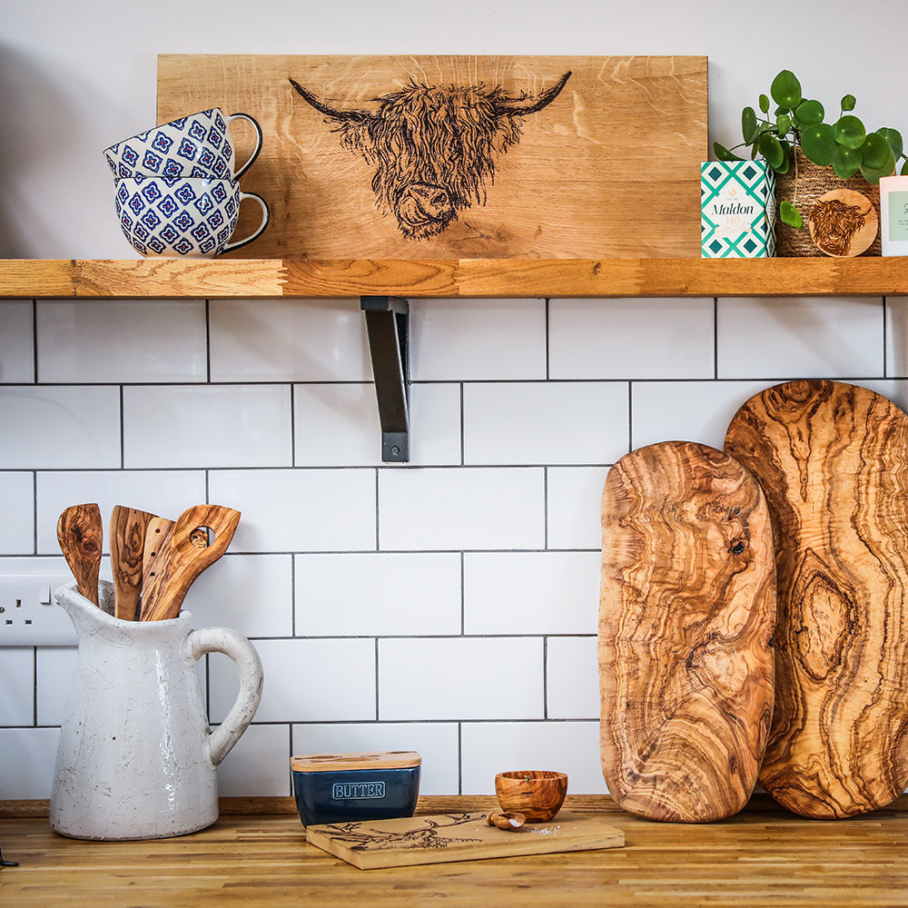 Olive Wood Corner Spoon