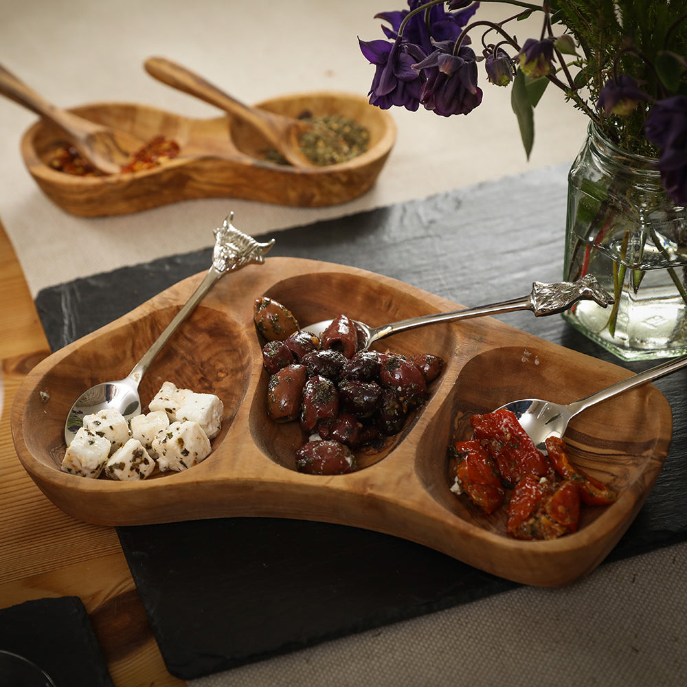 Olive Wood Antipasti Serving Bowl