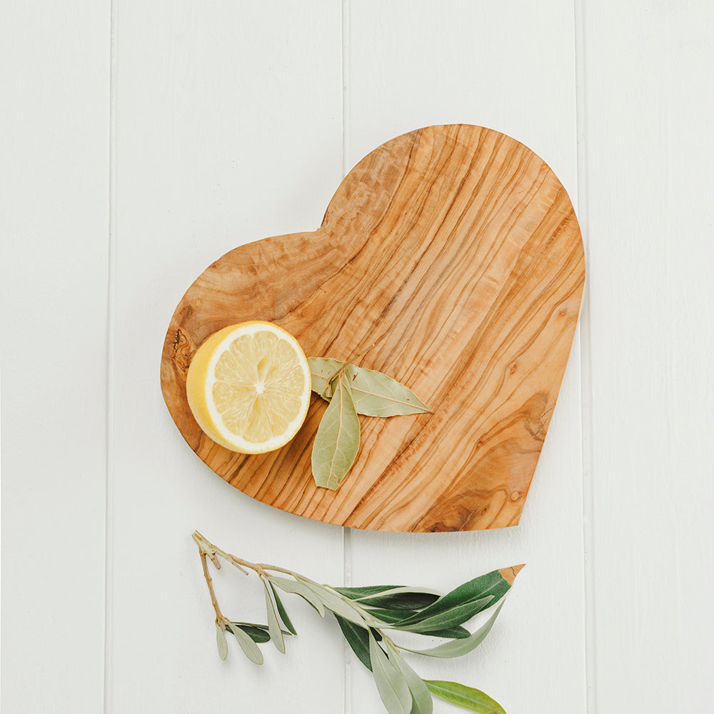 Olive Wood Heart Shaped Board