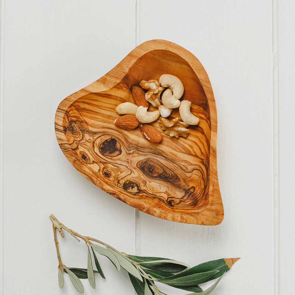 Olive Wood Heart Shaped Dish