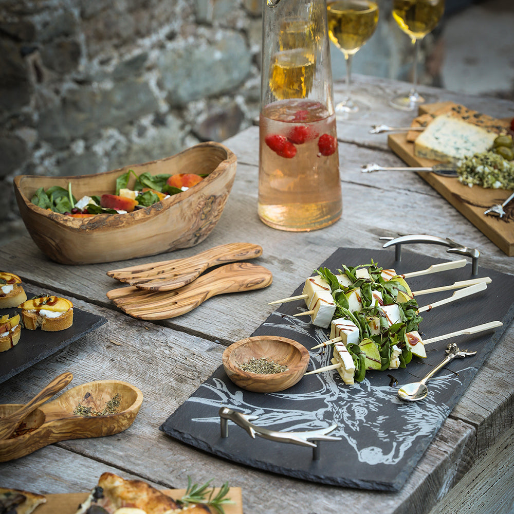 Olive Wood Salad Hands Set