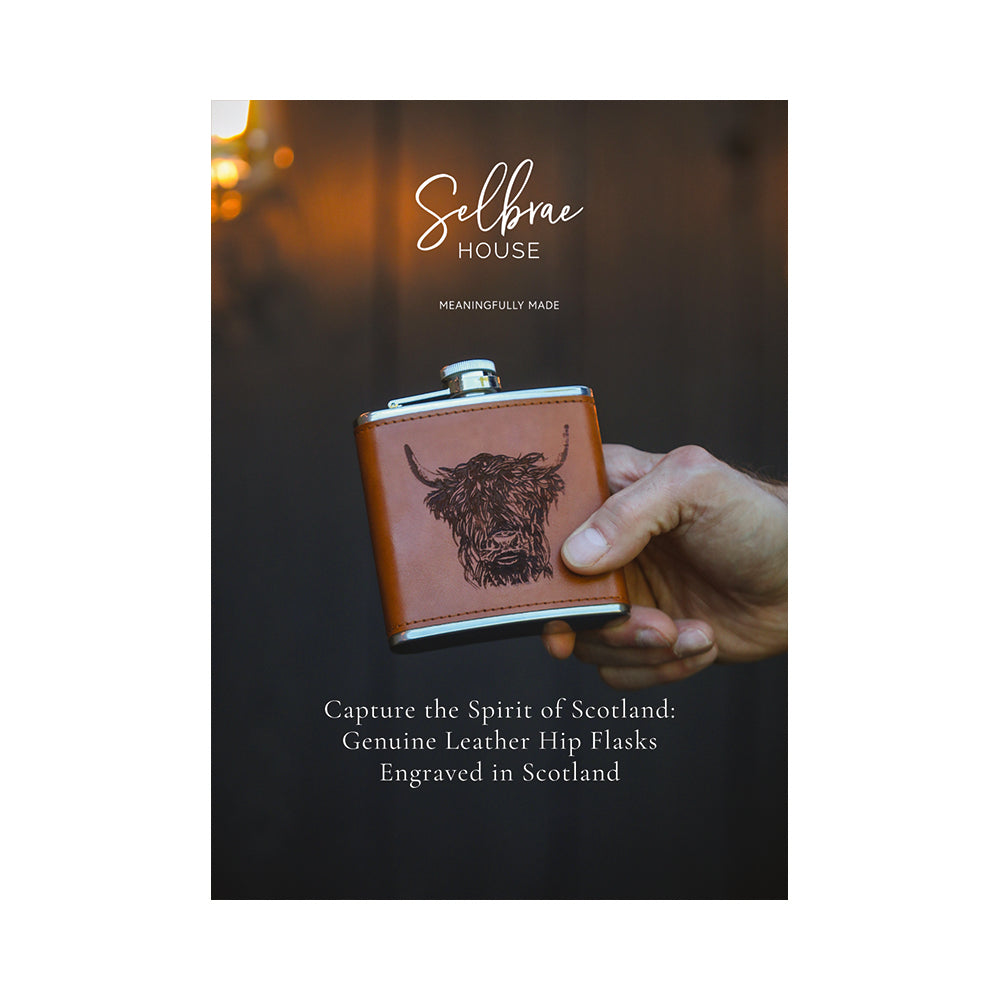A6 POS CARD - Highland Cow Hip Flask