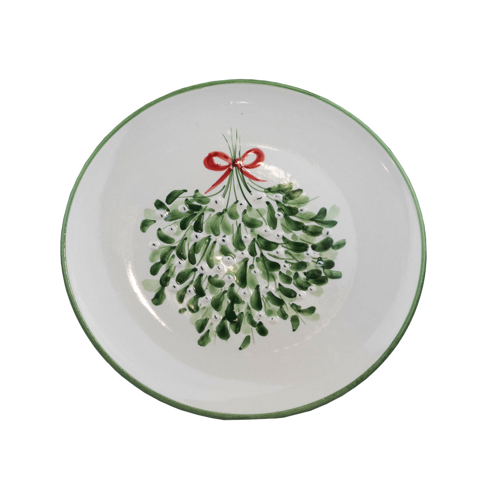 Mistletoe Ceramic Plate Large
