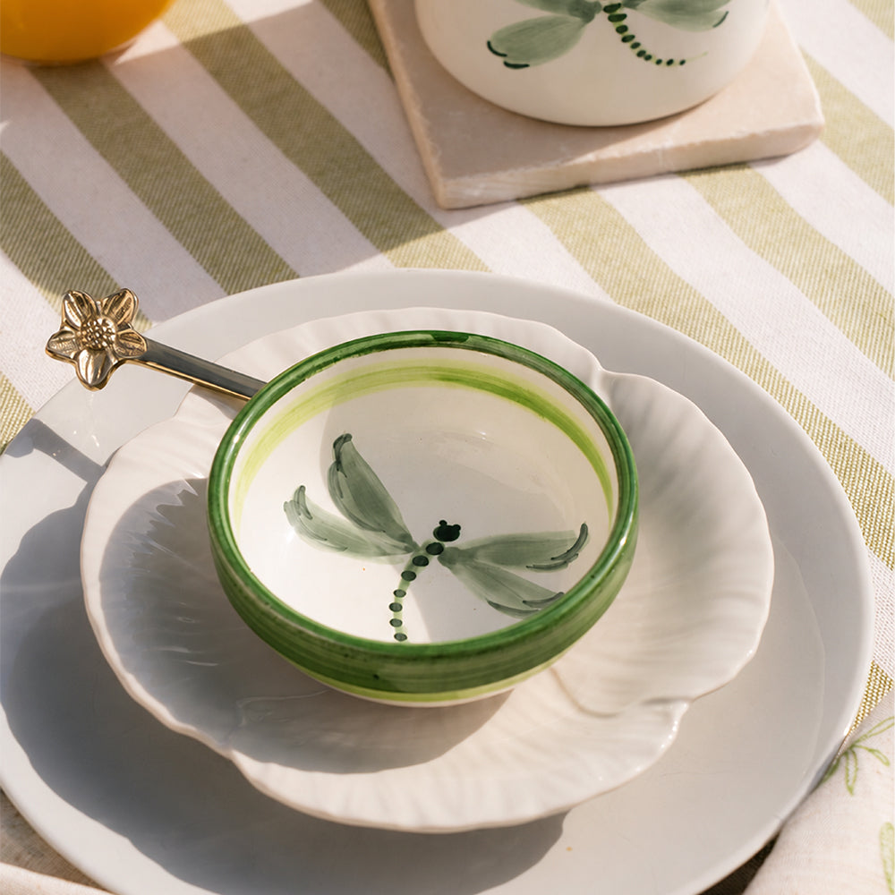 Dragonfly Ceramic Dip Bowl