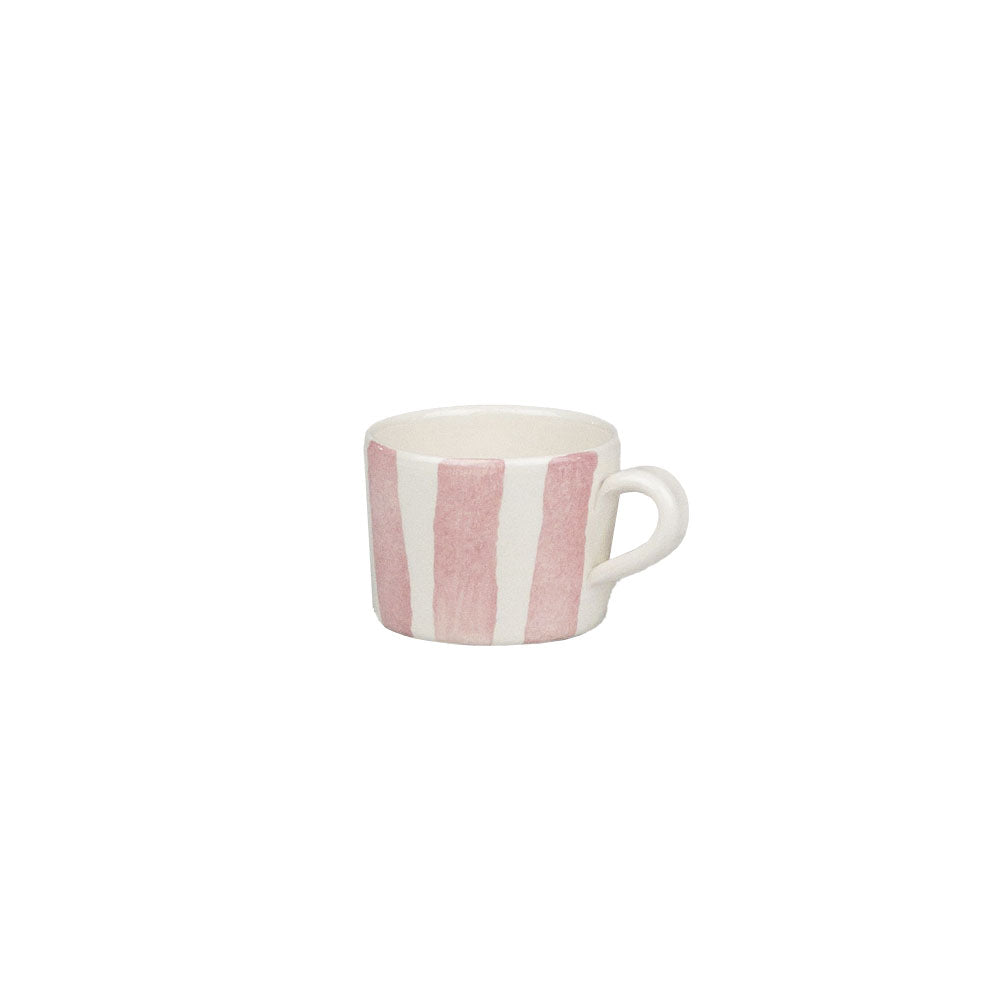 Pink Stripe Ceramic Espresso Cup