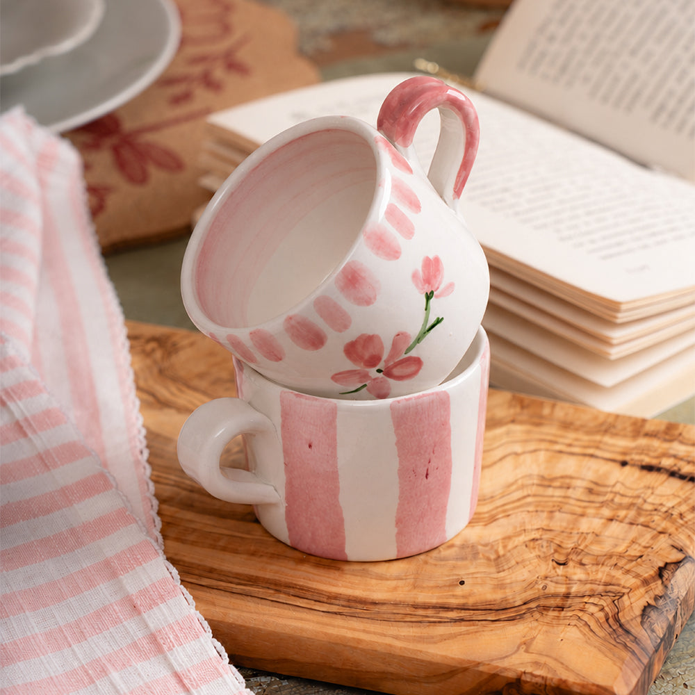 Bloom Stripe 2 Ceramic Espresso Cups