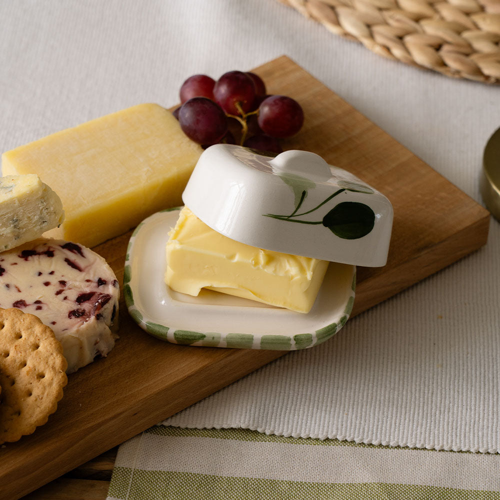 Flora Mini Ceramic Butter Dish