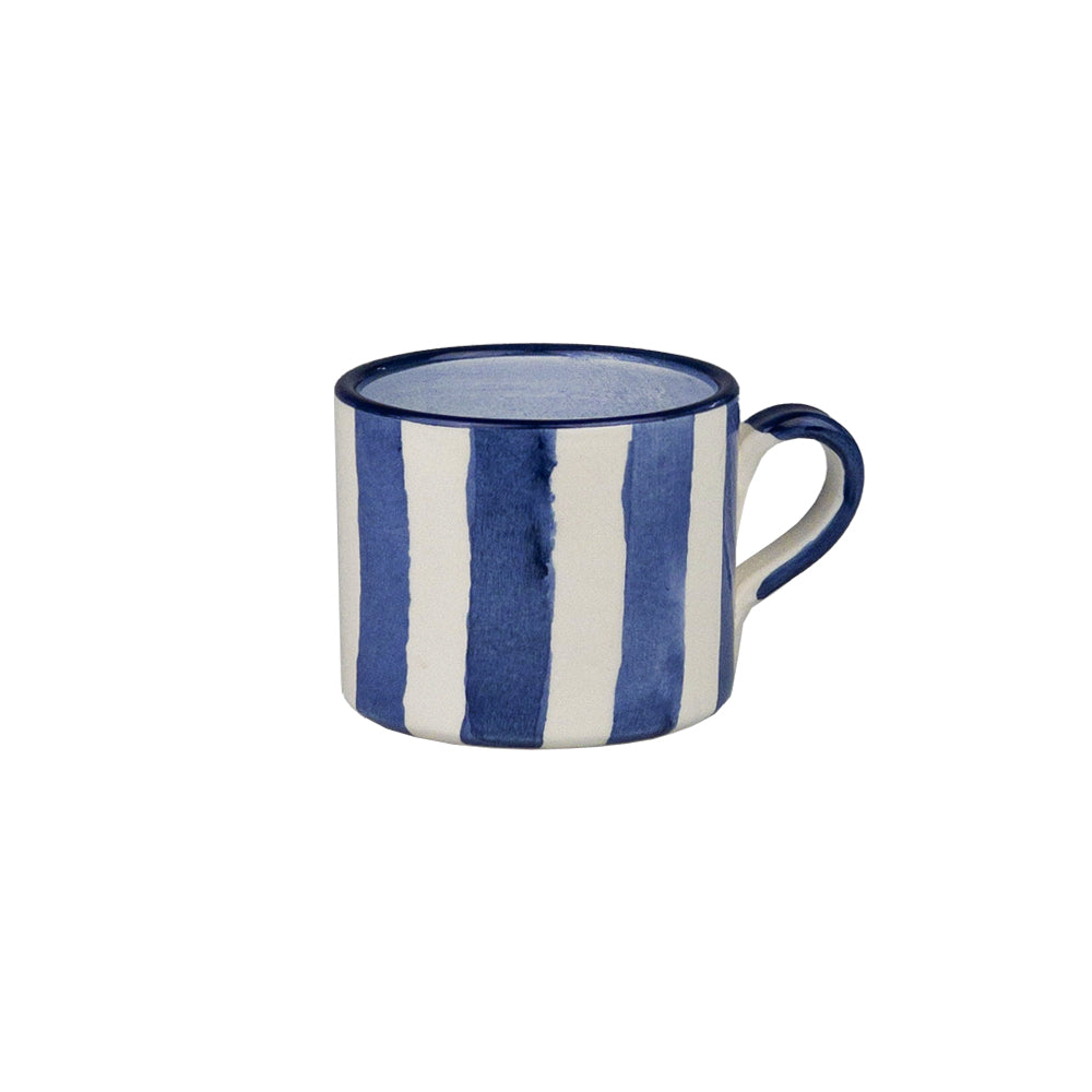 Blue Stripe Large Ceramic Mug