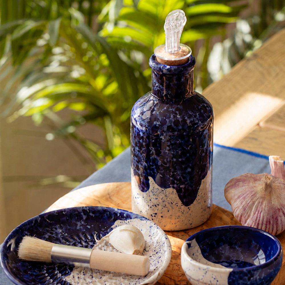 Wave Ceramic Oil, Garlic and Salt Set