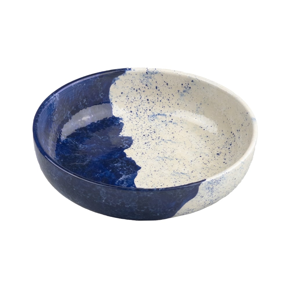 Wave Large Ceramic Salad Bowl
