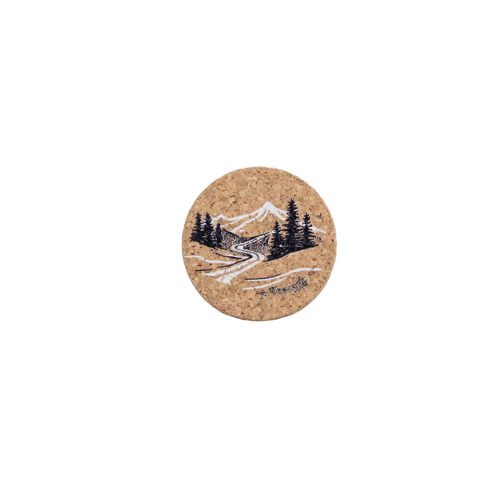 Mountain Cork Coaster