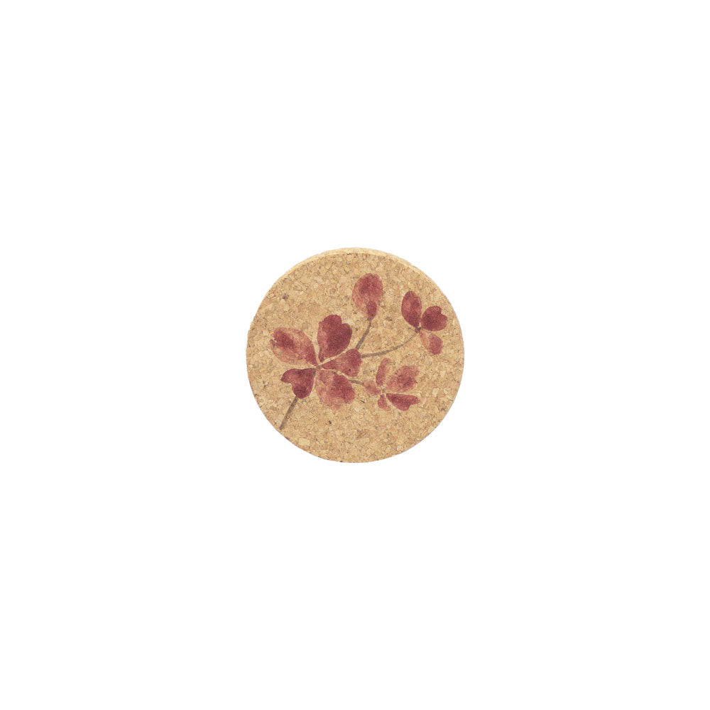 Pink Bloom Single Cork Coaster