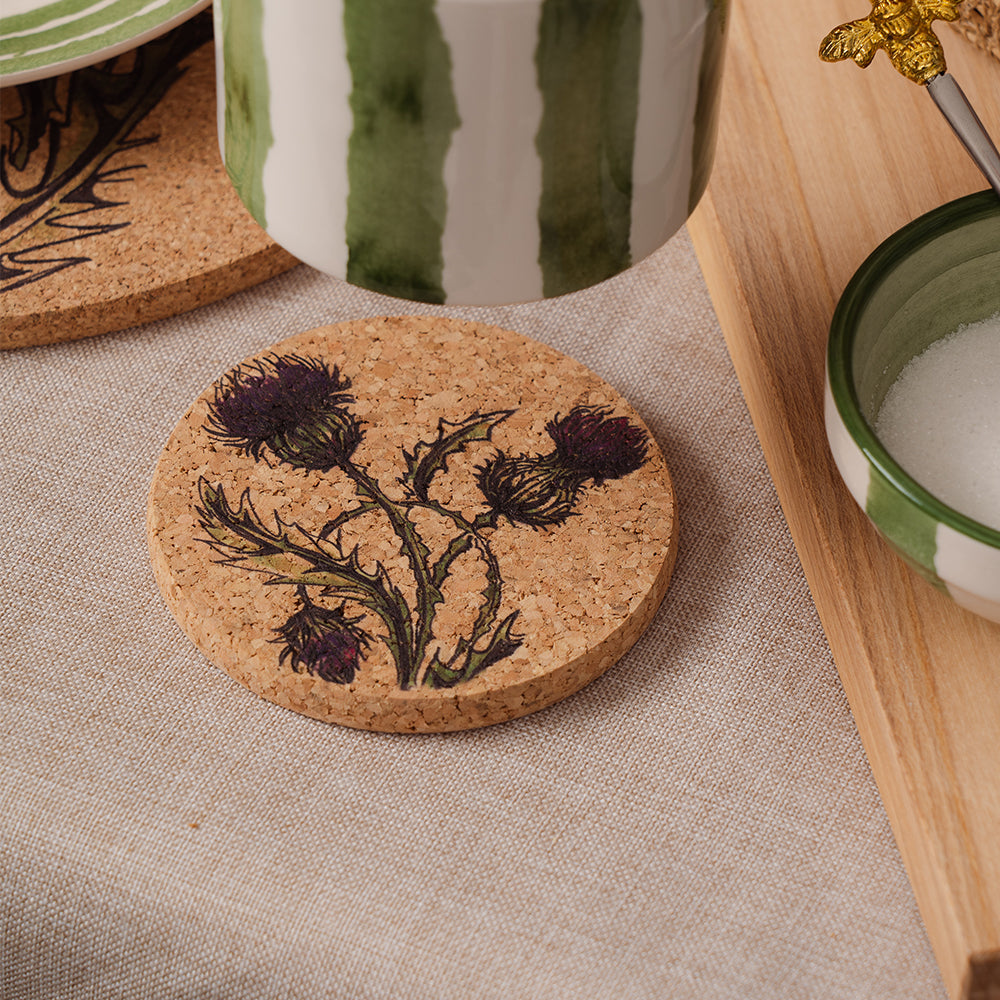Thistle Cork Coaster