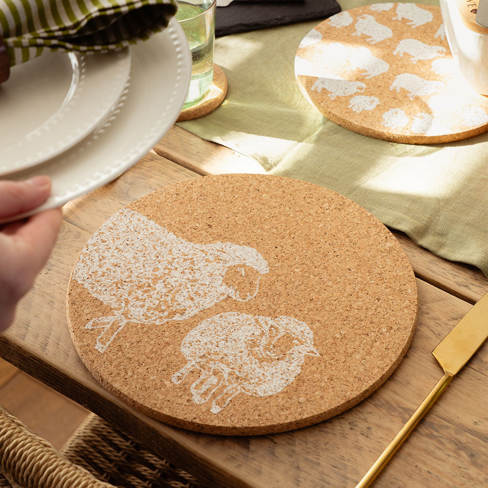 Sheep Cork Place Mat
