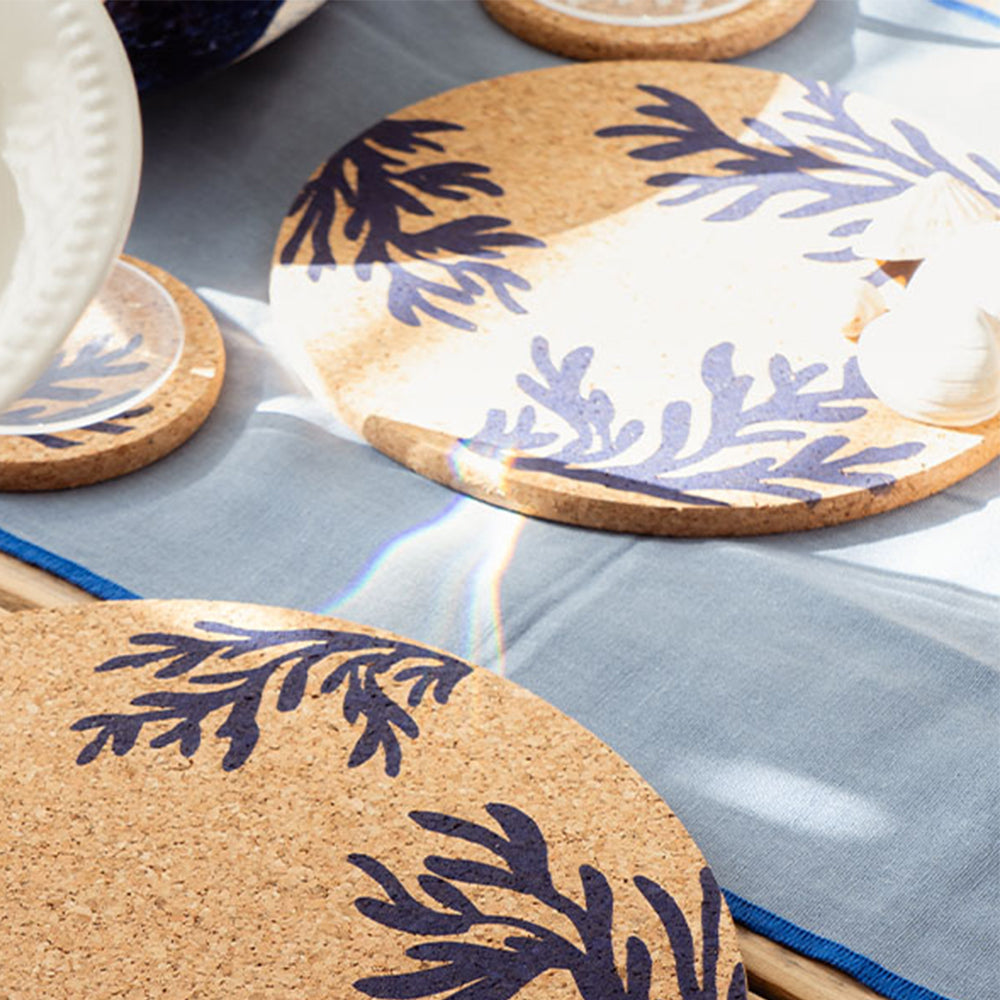 Blue Coral Cork Pot Stand