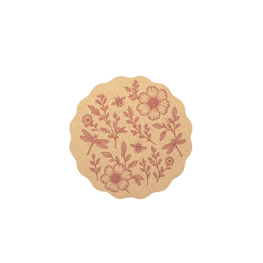 Pink Meadow Cork Pot Stand